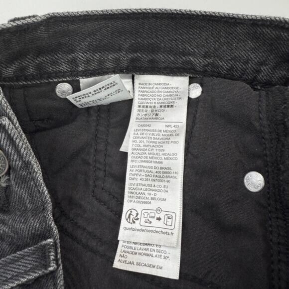 Levi's 80s Mom Short In Not To Interrupt Black Size 25 - Picture 8 of 9